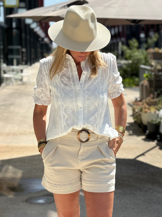 Blouse brodé 1010 blanc