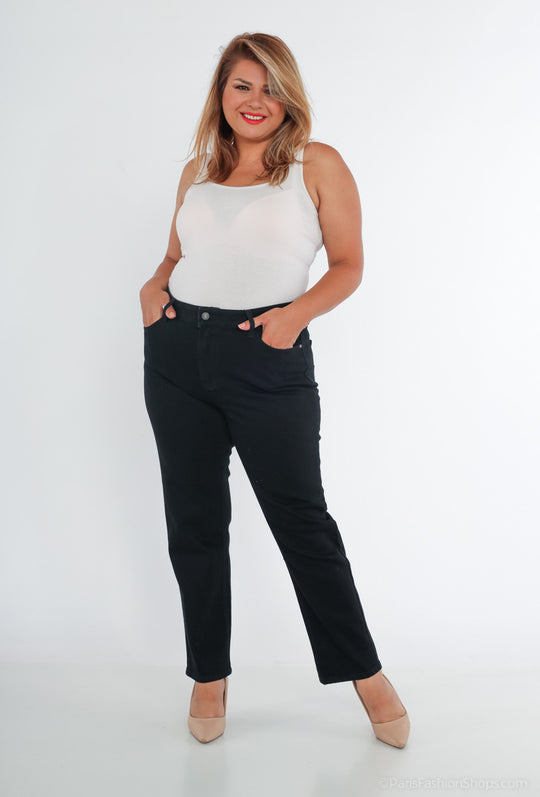 Jean noir Clara JD908 oraije (grande taille)
