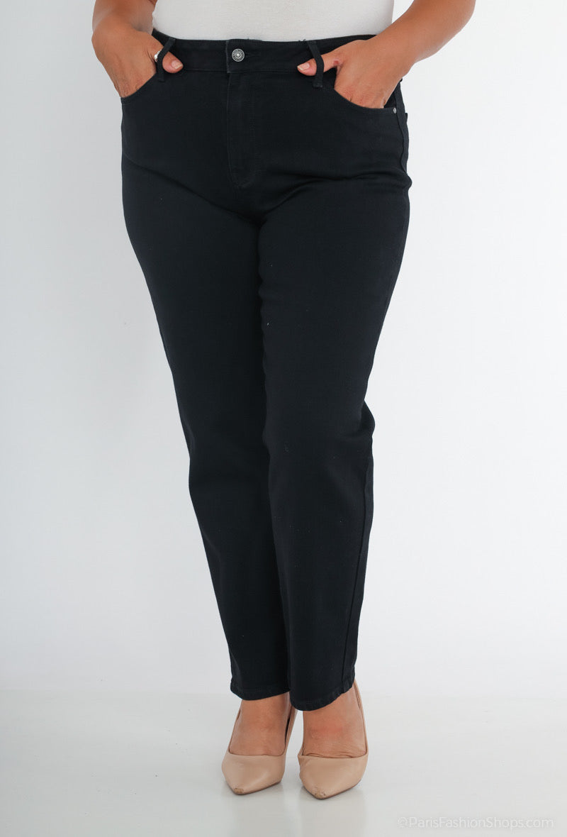 Jean noir Clara JD908 oraije (grande taille)