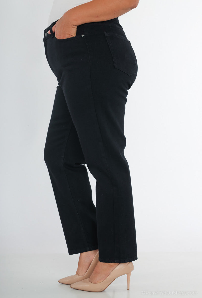 Jean noir Clara JD908 oraije (grande taille)