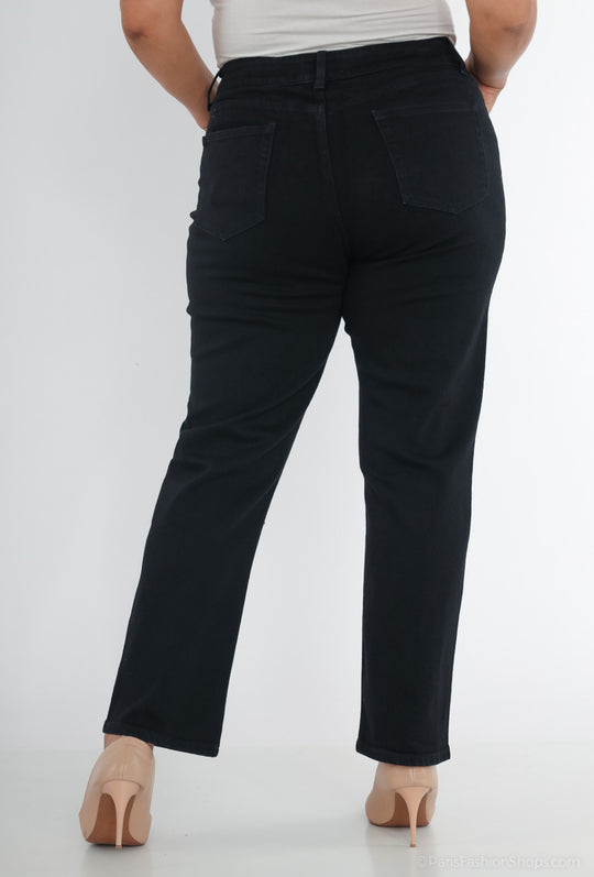 Jean noir Clara JD908 oraije (grande taille)