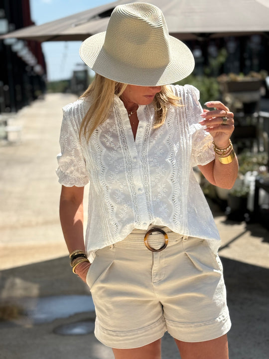 Blouse brodé 1010 blanc