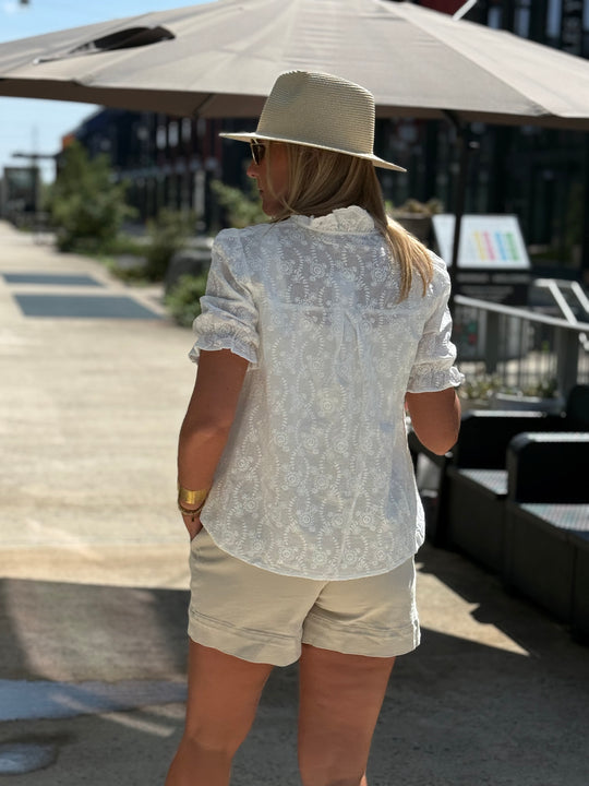 Blouse brodé 1010 blanc