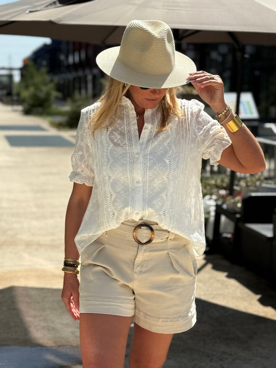 Blouse brodé 1010 blanc