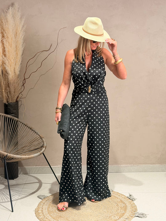 Combinaison à pois Noir M7567