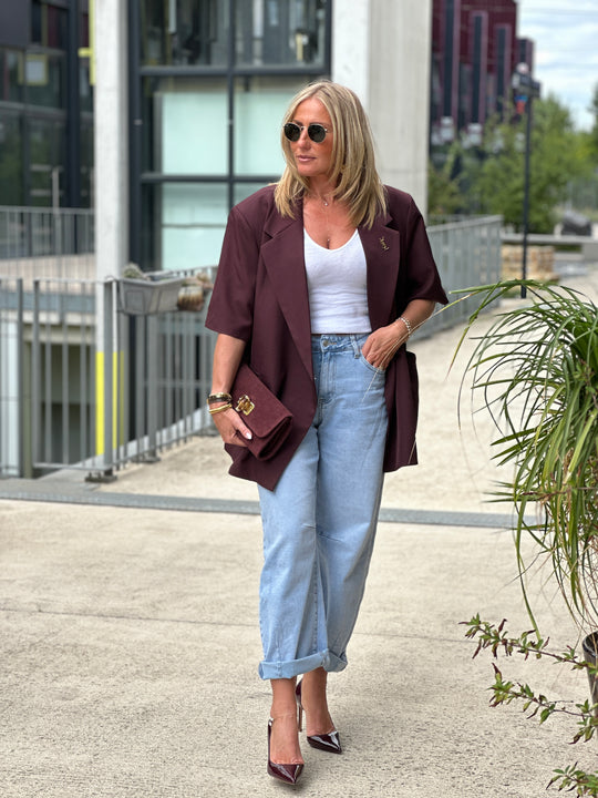 Blazer Bordeaux manches courtes W25222