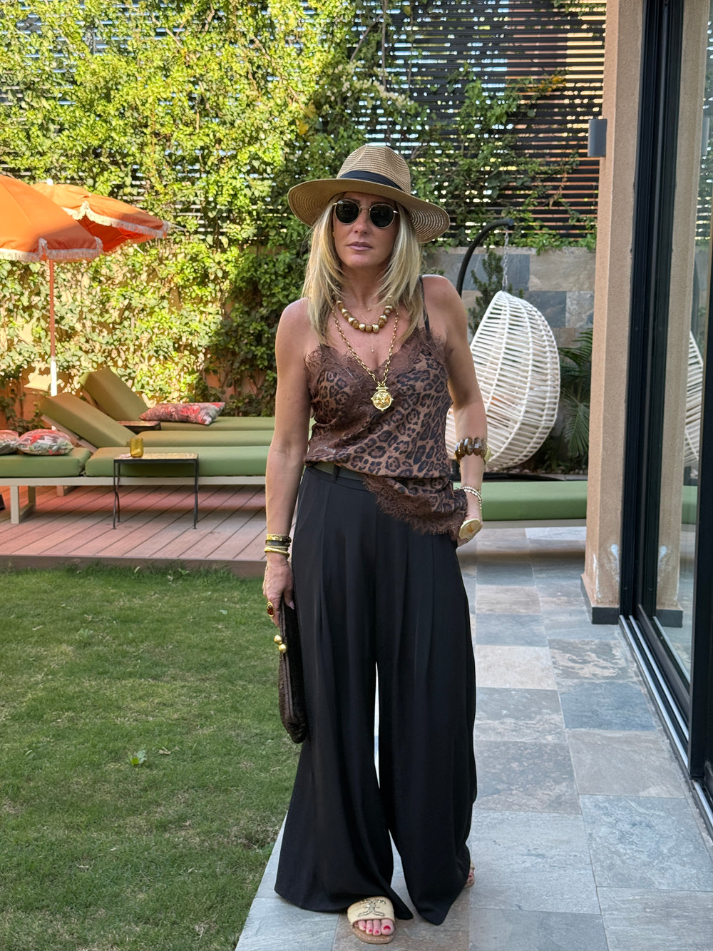 Top satin léopard 12117