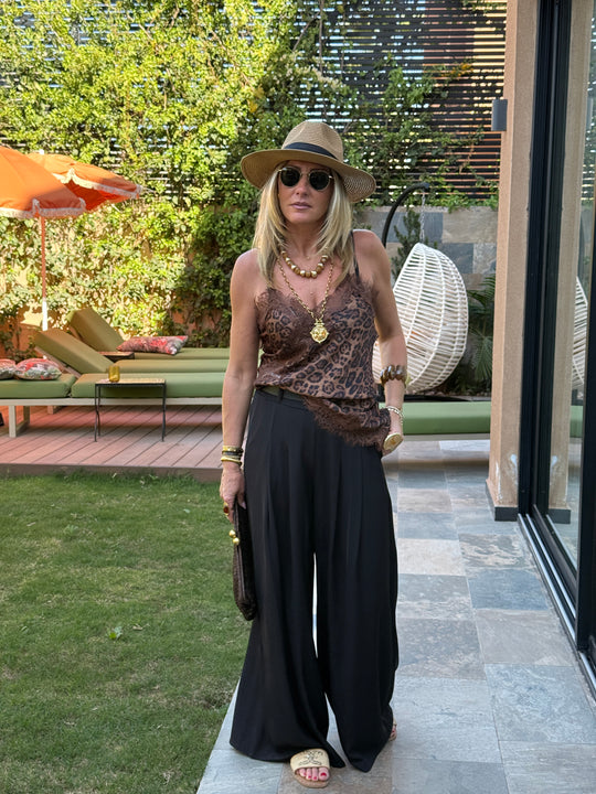 Top satin léopard 12117