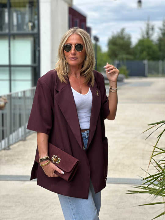 Blazer Bordeaux manches courtes W25222