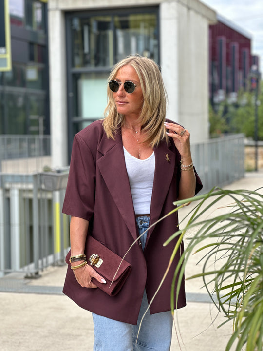 Blazer Bordeaux manches courtes W25222