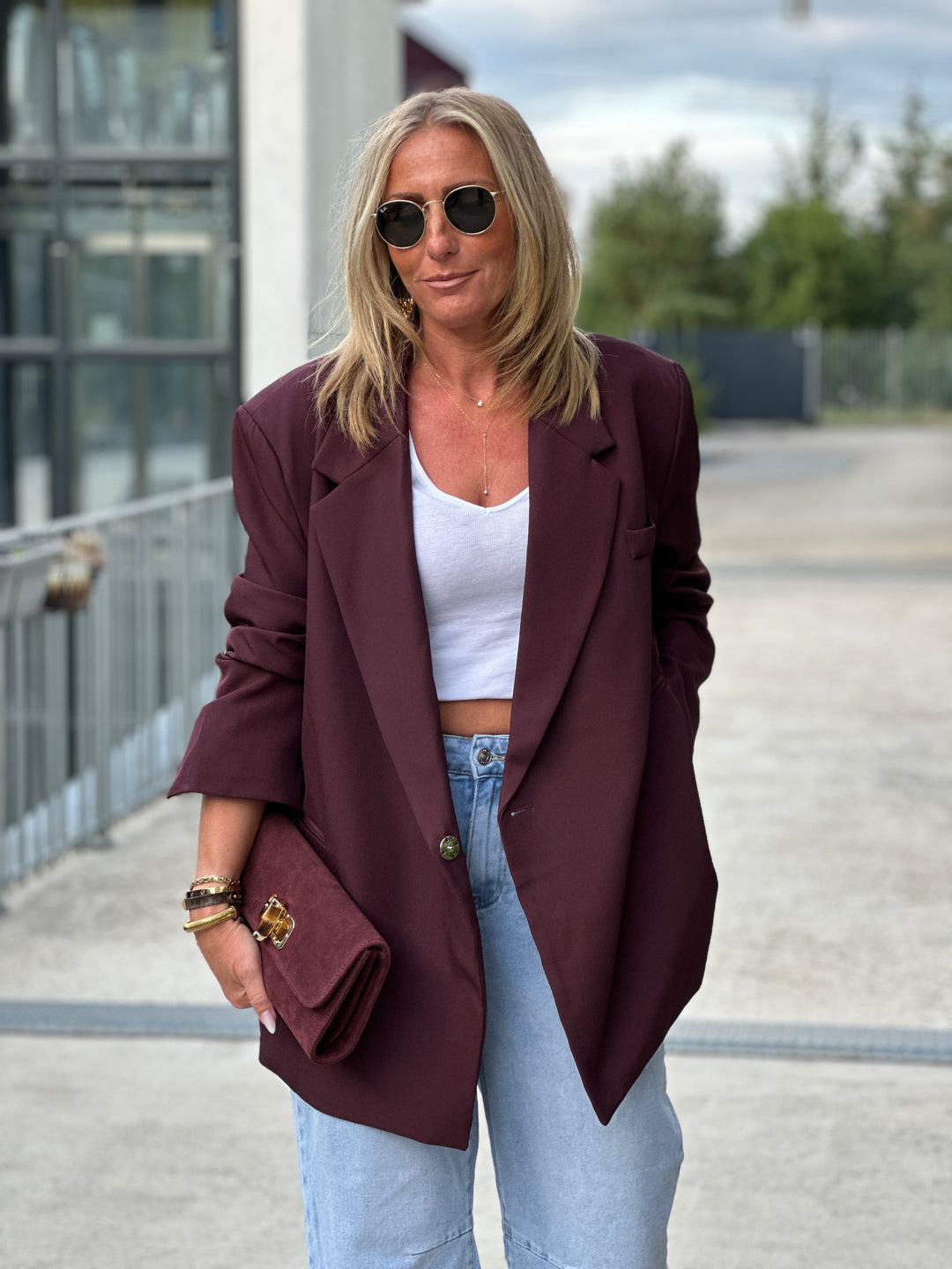 Blazer Bordeaux croisée Julia /24763