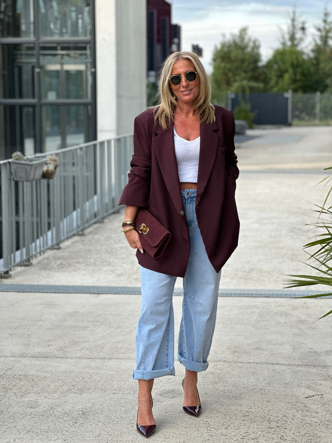 Blazer Bordeaux croisée Julia /24763