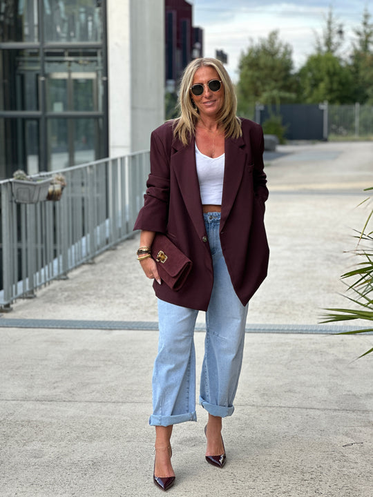 Blazer Bordeaux croisée Julia /24763