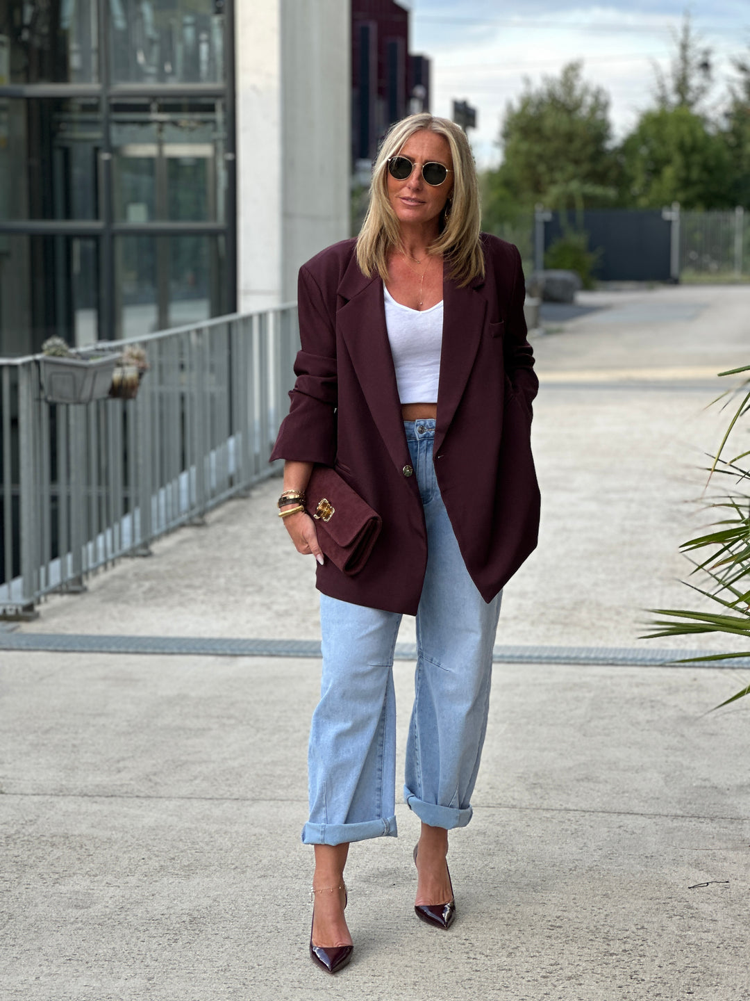 Blazer Bordeaux croisée Julia /24763