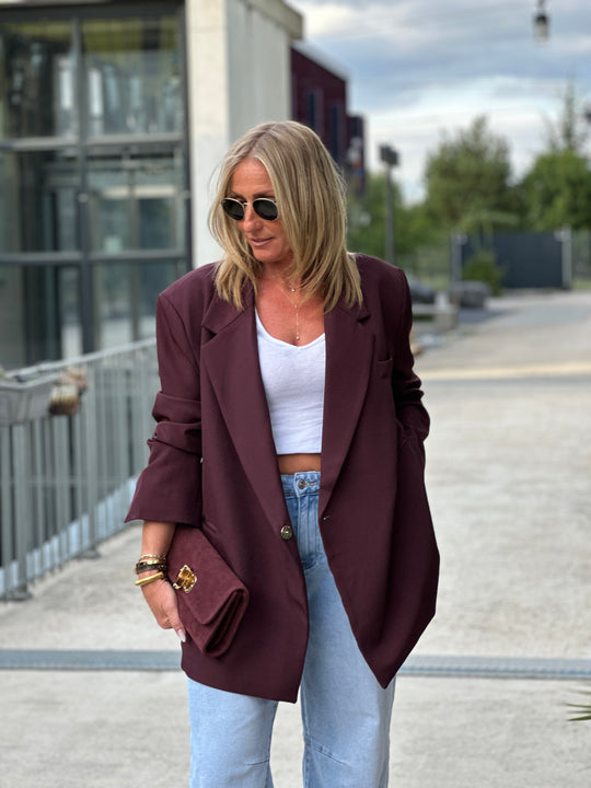 Blazer Bordeaux croisée Julia /24763