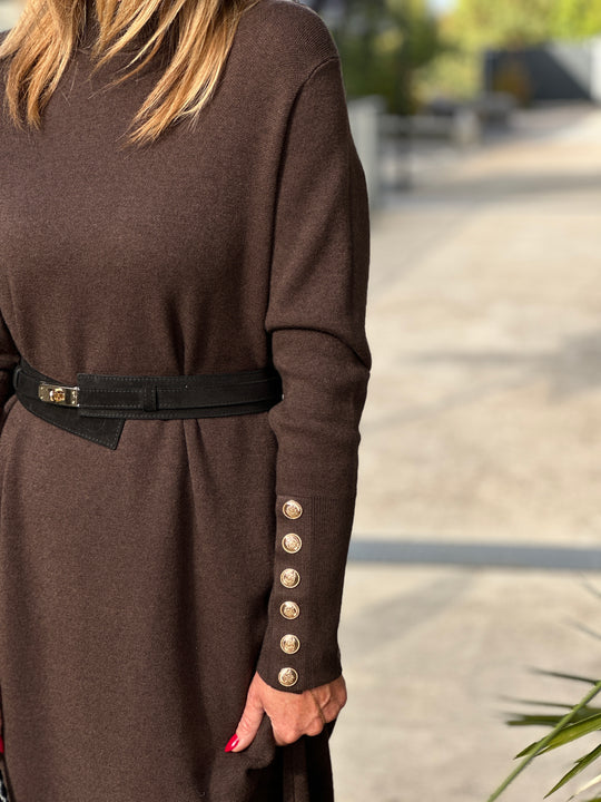 Robe long boutons or  8968