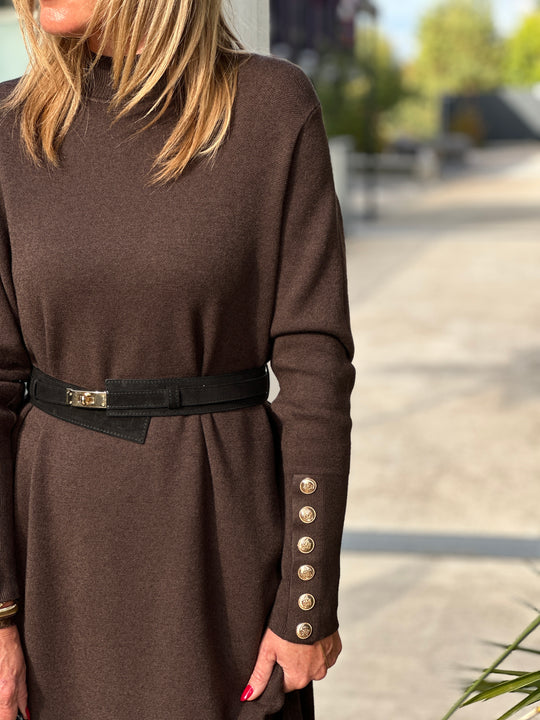 Robe long boutons or  8968