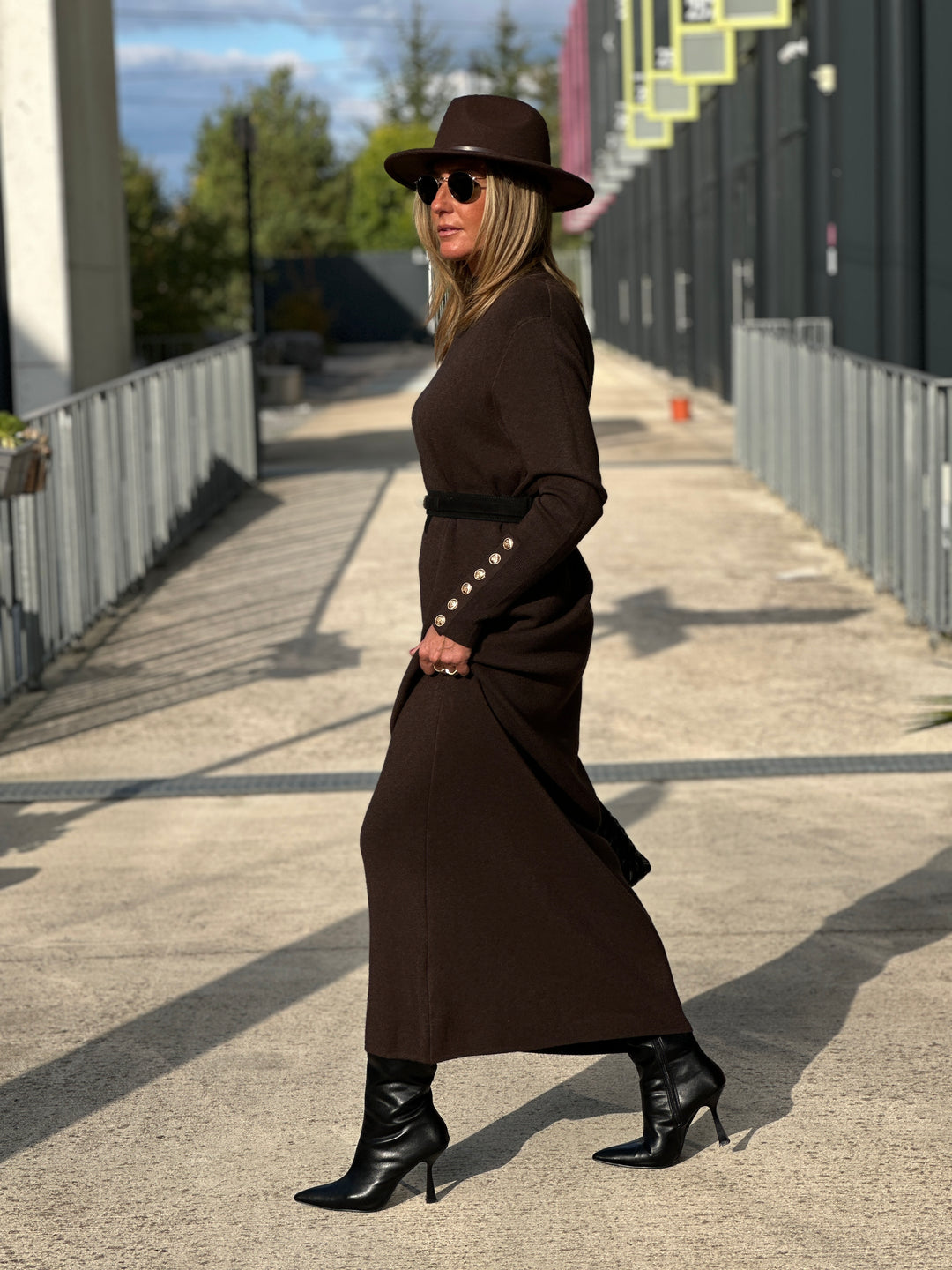 Robe long boutons or  8968
