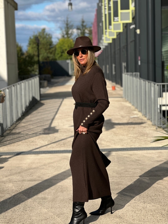 Robe long boutons or  8968
