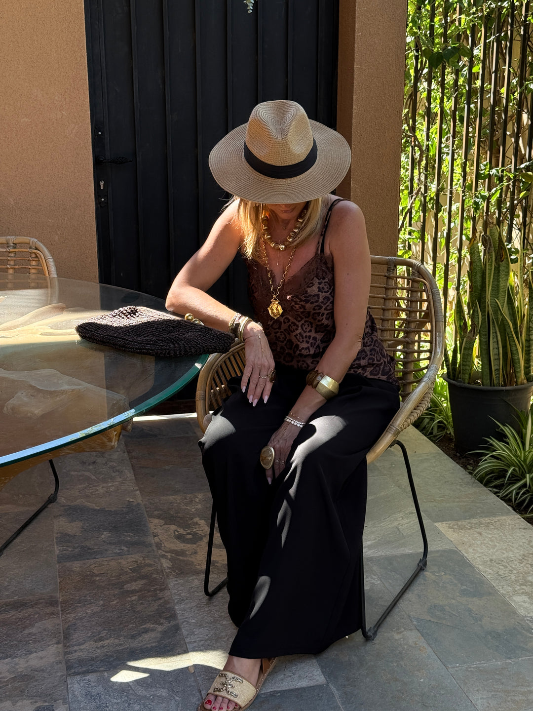 Top satin léopard 12117