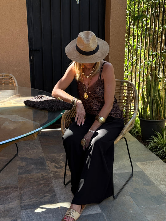 Top satin léopard 12117