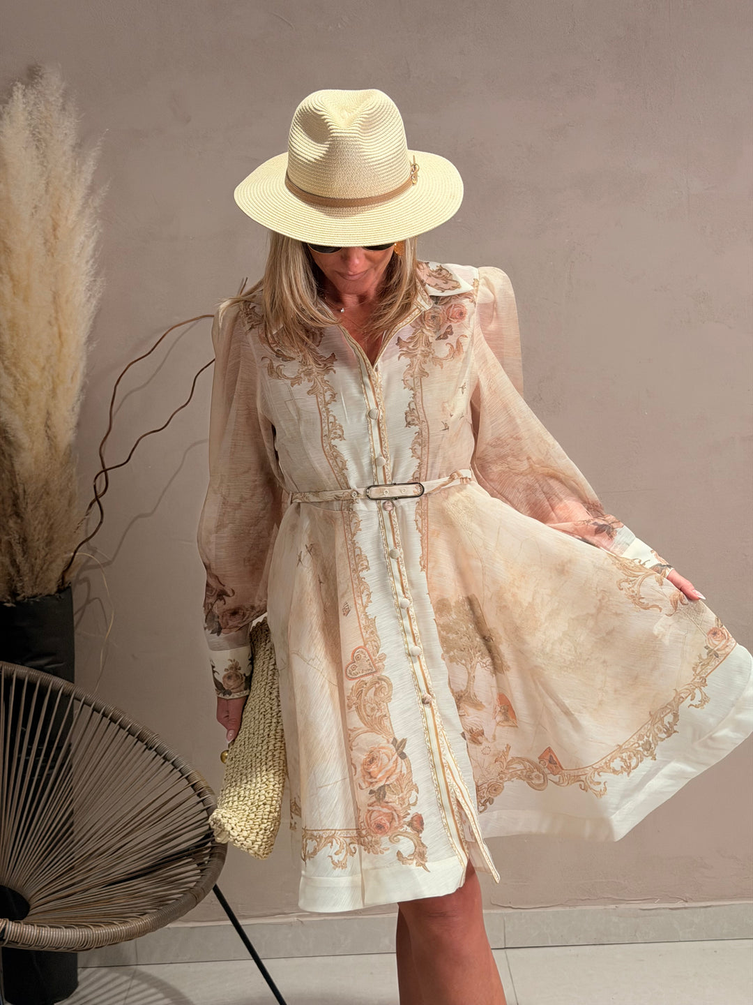 Robe bohème imprimée 12798 VERSION COURTE