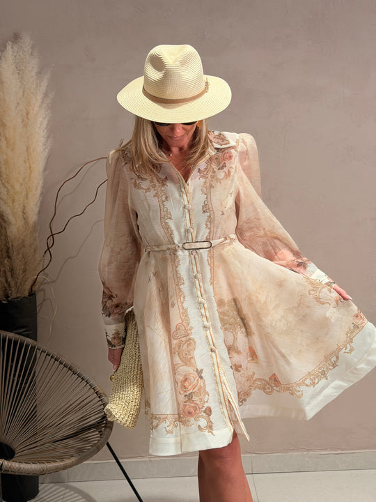 Robe bohème imprimée 12798 VERSION COURTE
