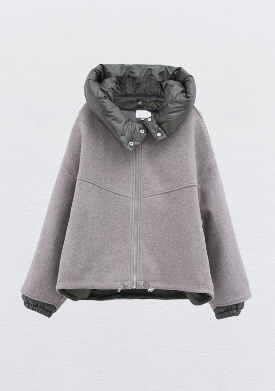 Bomber lainer capuche Taupe/kaki OX9085