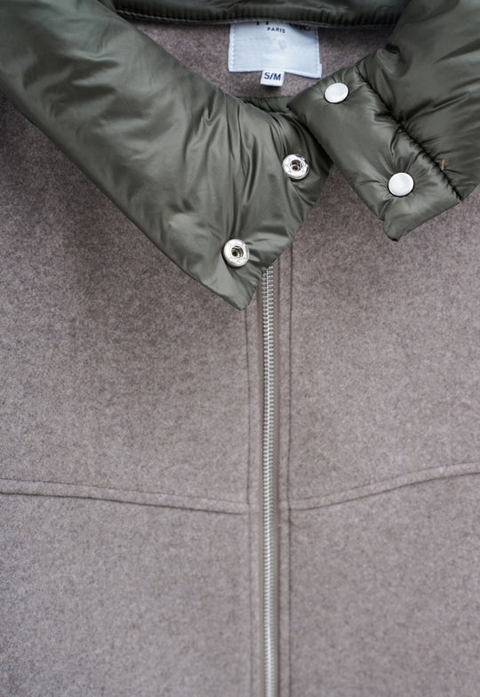 Bomber lainer capuche Taupe/kaki OX9085