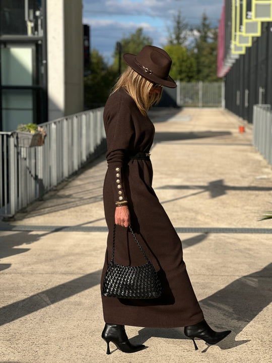 Robe long boutons or  8968