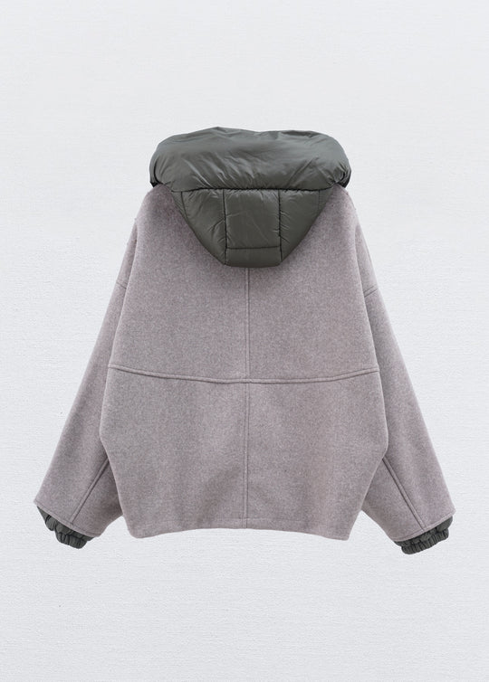Bomber lainer capuche Taupe/kaki OX9085