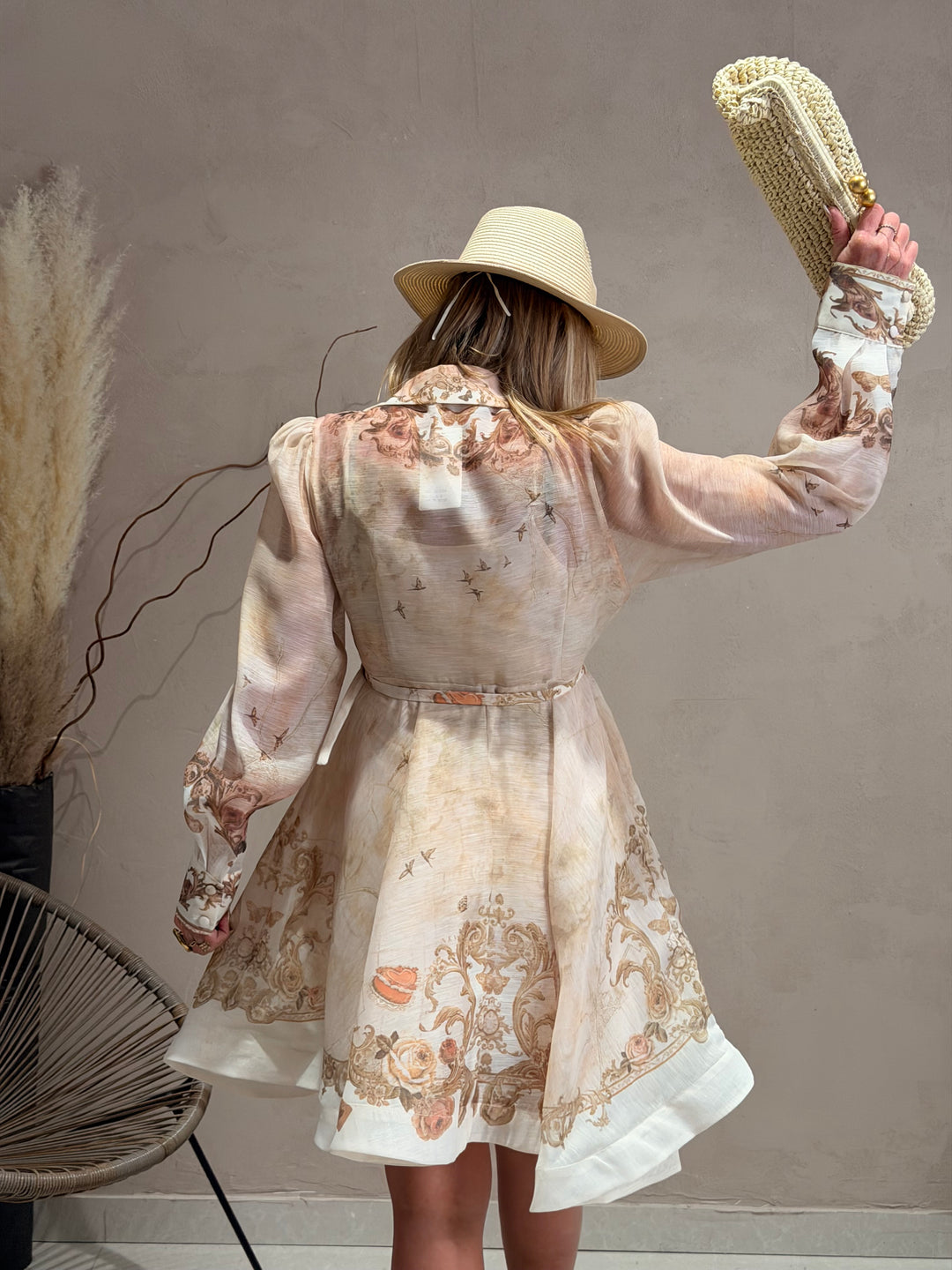 Robe bohème imprimée 12798 VERSION COURTE
