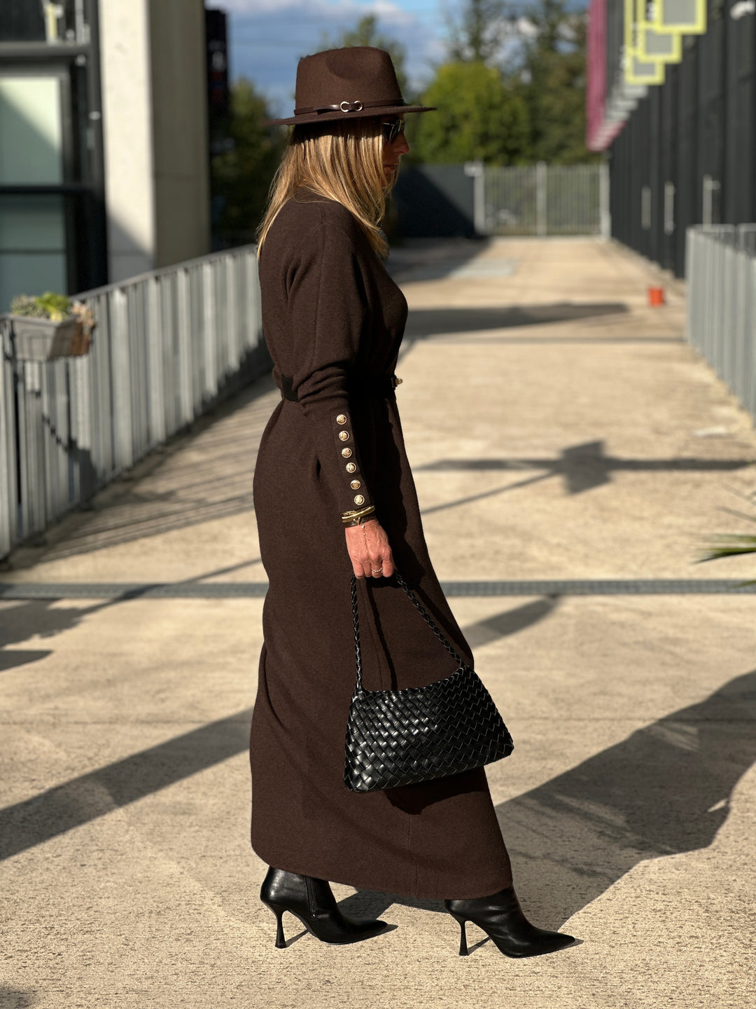 Robe long boutons or  8968