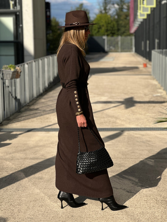 Robe long boutons or  8968