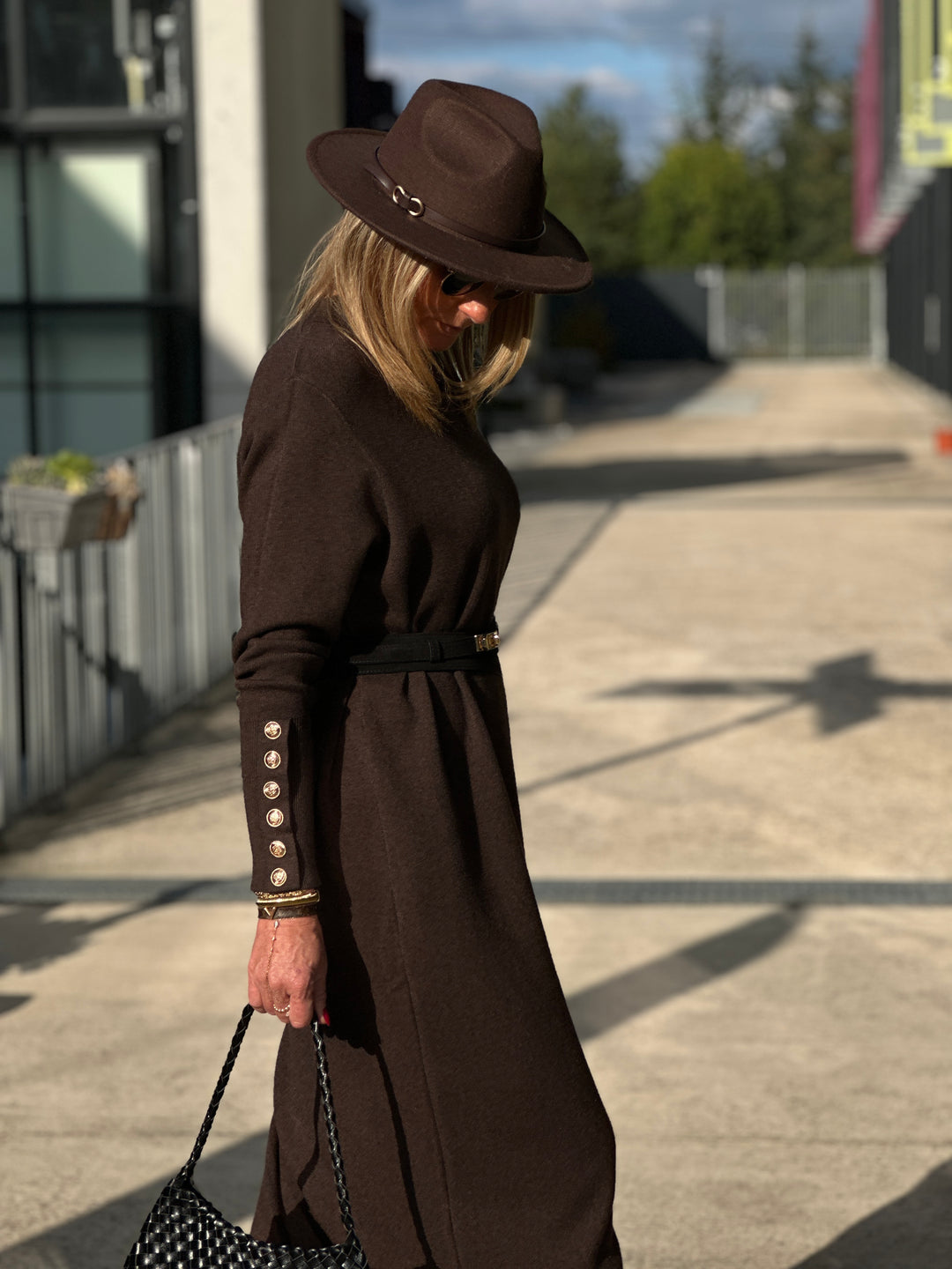 Robe long boutons or  8968