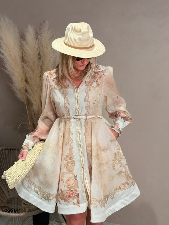 Robe bohème imprimée 12798 VERSION COURTE