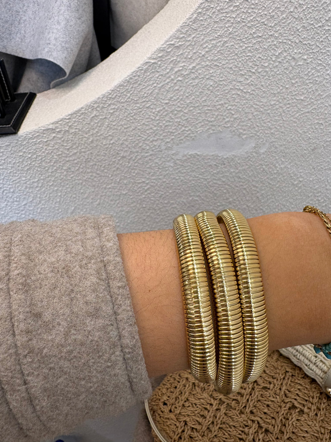 Bracelet 3 rangs doré