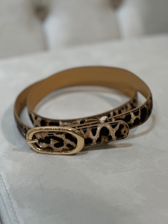Ceinture léopard synthétique