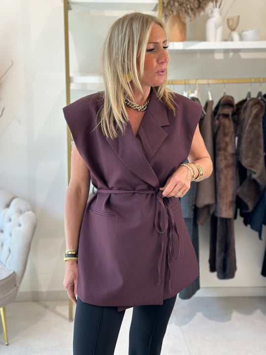 Blazer sans manches Bordeaux 25223