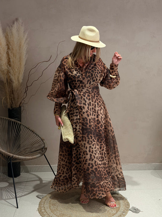 ROBE LONGUE mprimée LEOPARD 11553