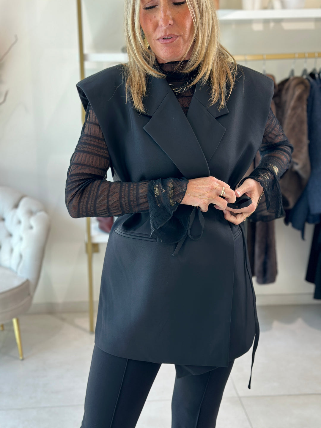 Blazer sans manches Noir 25223