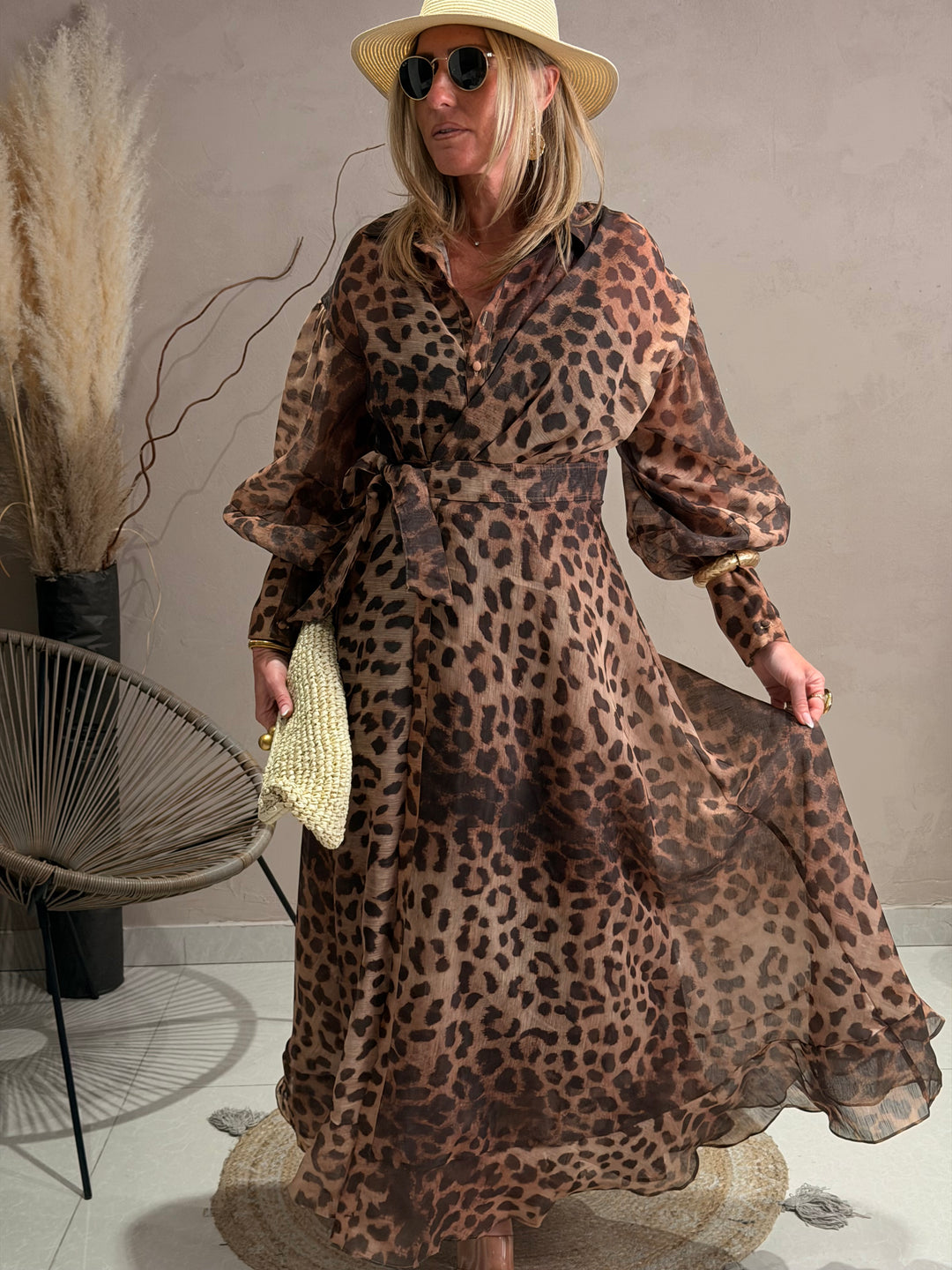 ROBE LONGUE mprimée LEOPARD 11553