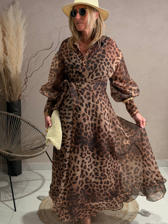 ROBE LONGUE mprimée LEOPARD 11553