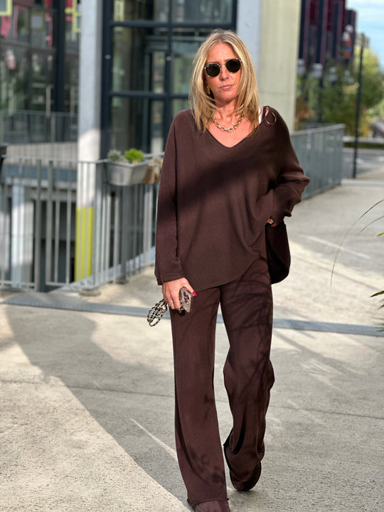 Ensemble maille Molly choco 4013