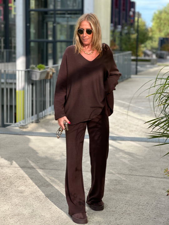 Ensemble maille Molly choco 4013