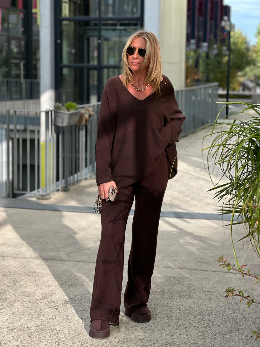 Ensemble maille Molly choco 4013