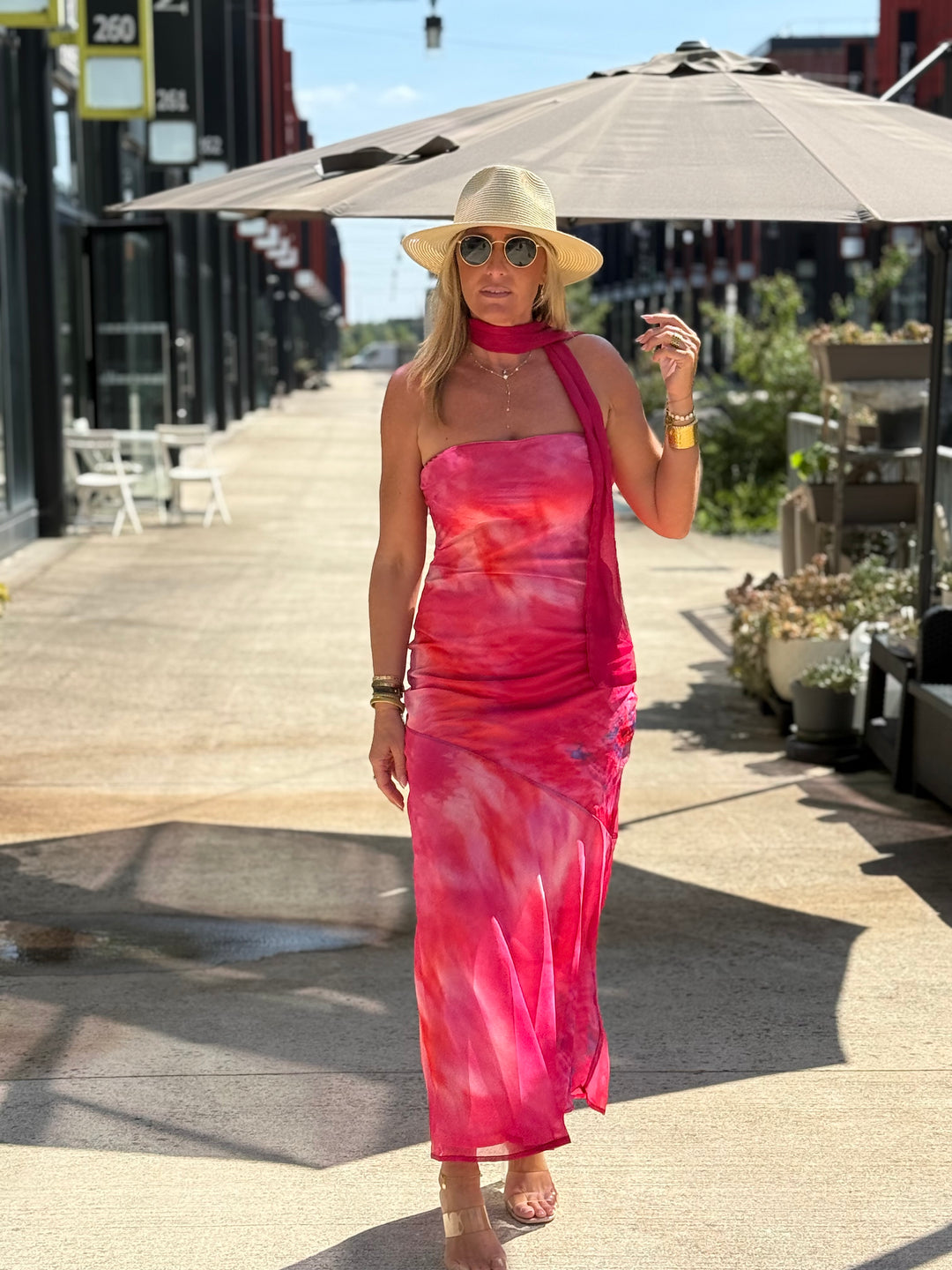 Robe délavée fushia k9-68