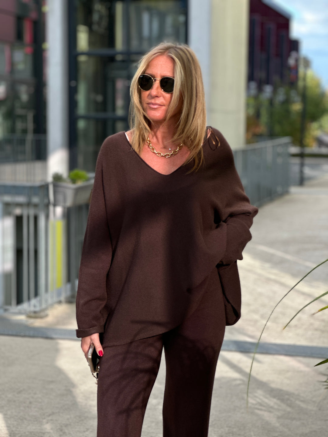 Ensemble maille Molly choco 4013