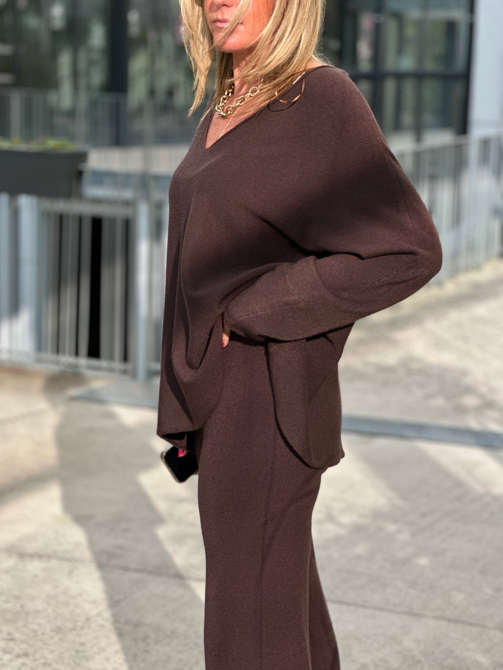 Ensemble maille Molly choco 4013
