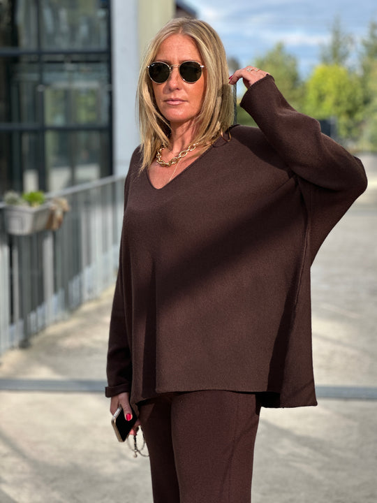 Ensemble maille Molly choco 4013